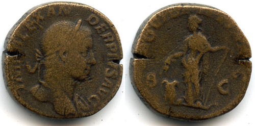 Bel sesterzio alessandro - sesterzio, di
