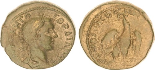 Moneta romana gordianus pius - moneta,