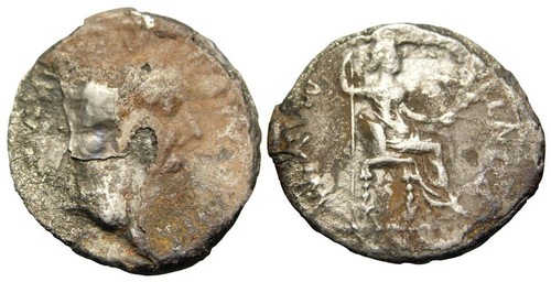 Tiberius denarius 16 - ar,